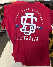 California State University Australia Tee Shirt Red Sz L EMERSON