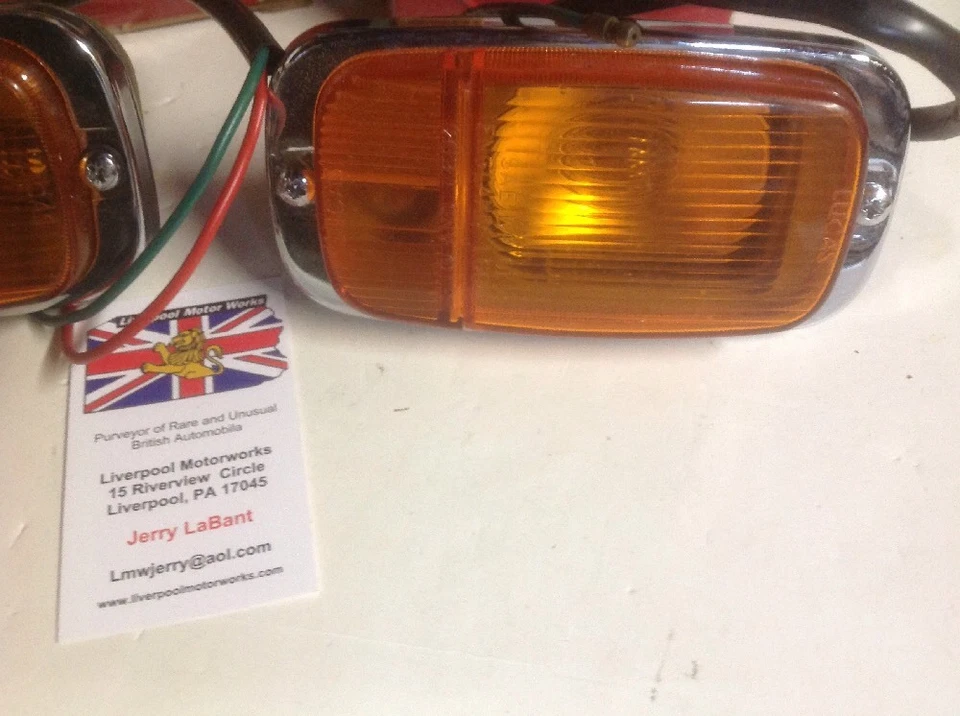 Lámparas marcadoras/giradoras delanteras Austin America Morris NOS Lucas L694 (par) 1968-1969 Foto 4 de 4