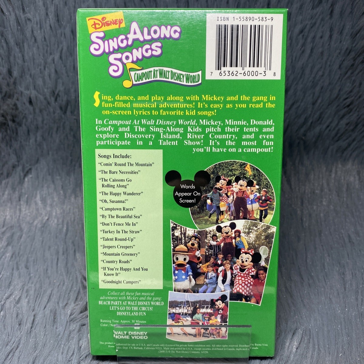 Disney Sing Along Songs Campout At Walt Disney World VHS