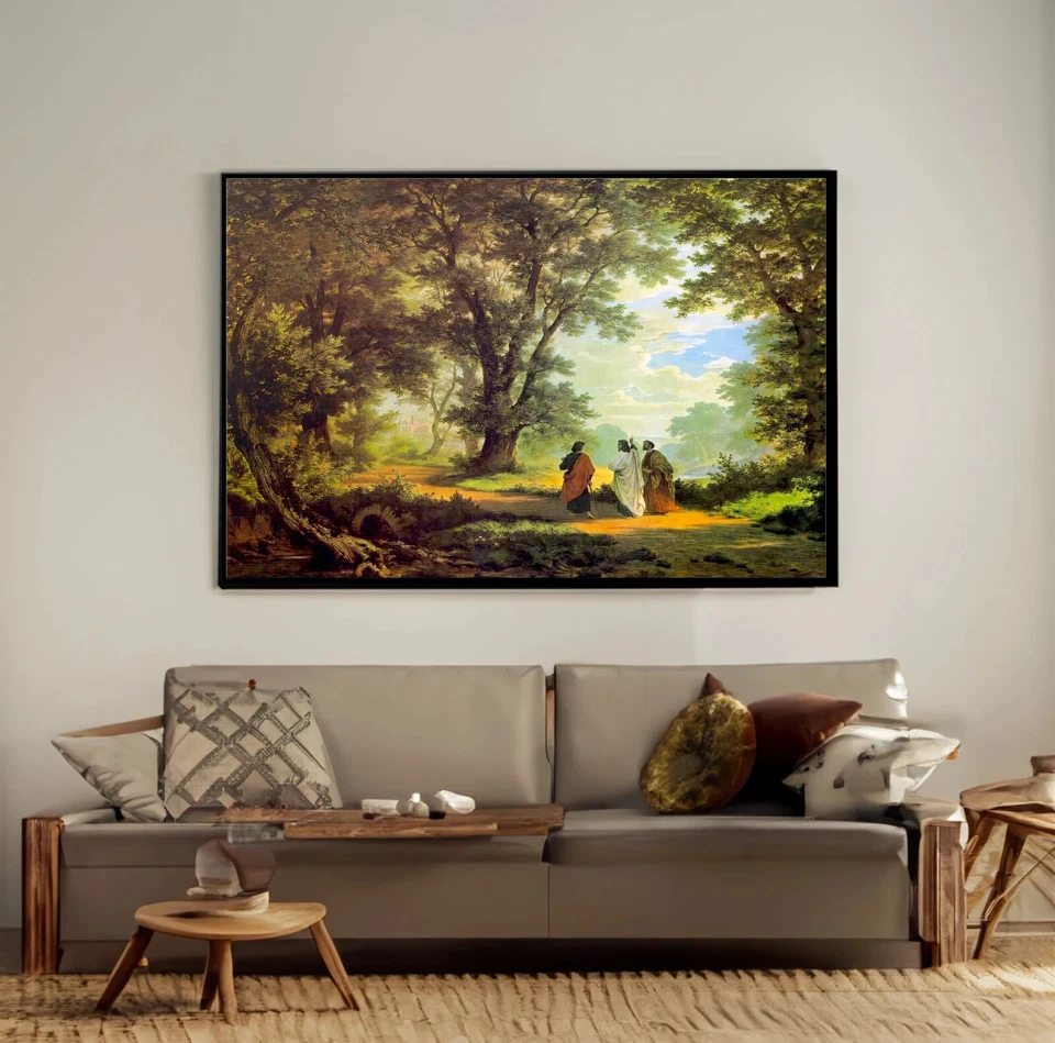 Arte de pared en lienzo/póster de Robert Zund Road to Emaus Foto 2 de 2