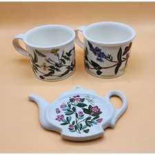 Tazze da tè Portmeirion giardino botanico giallo gelsomino e Speedwell con porta bustine