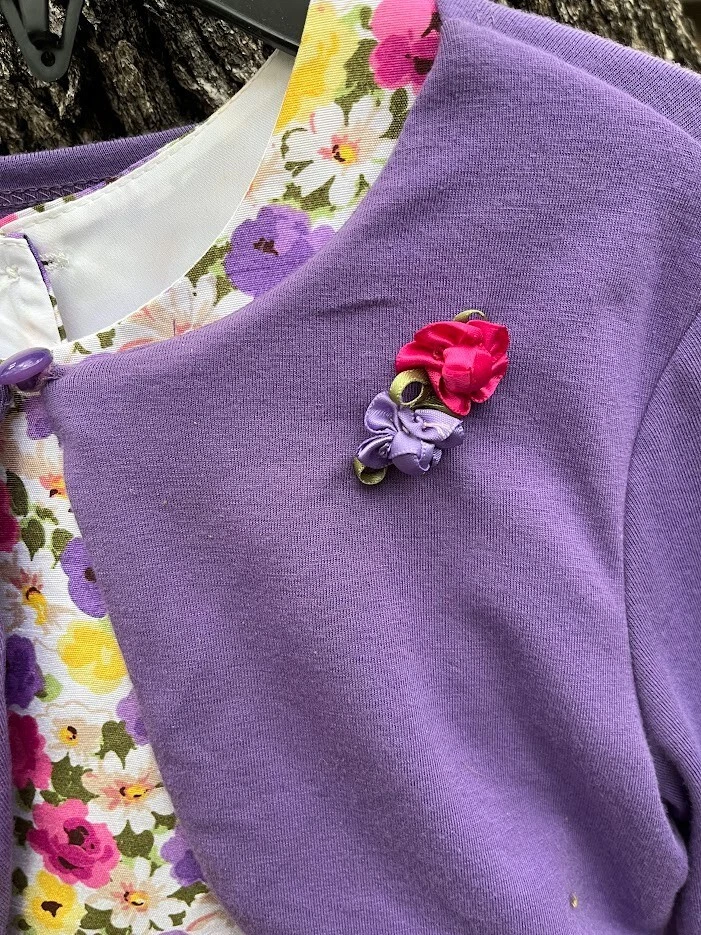 PIPPA & JULIE ~ 2 PIECE FLORAL GIRLS PARTY DRESS & CARDIGAN ~ SIZE 6 - Image 3 of 4