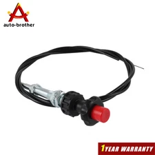 JDMSPEED 55204 Control Cables With 2 In. Black Knob, 10 Ft. Length