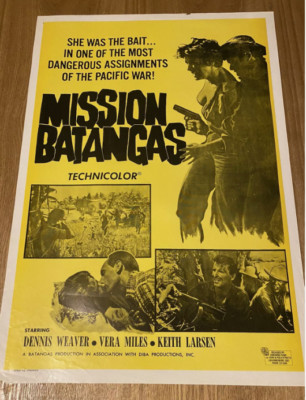 Missing Batangas - Dennis Weaver / Vera Miles - Litho Poster 71cm X 51cm