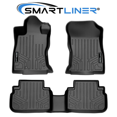 SMARTLINER Custom Fit Floor Mats 2 Row Liner Set OEM 2019-2024 Subaru Forester