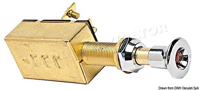 Osculati Chromed Brass ON-OFF Switch with Red Light Indicator | eBay