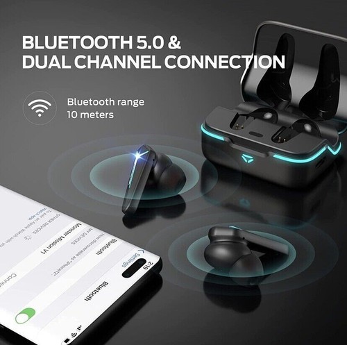 Monster Mission V1 TWS Gaming Earbuds Noise Cancelling Gaming Earbuds Brand NEW! - Photo 2 sur 8