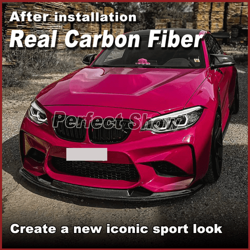 Spoiler anteriore in carbonio labbro anteriore spoiler labbro spoiler per BMW M2 F87 Coupè - Foto 2 di 10