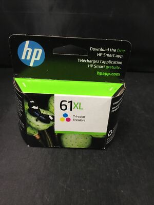 Authentic HP 61 XL Tri-Color Ink Cartridge CH564WN (Expires 02-2026) Brand New