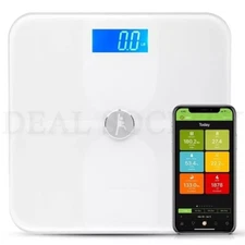 Smart Digital Body Weight Scale BMI with Bluetooth Fitness App - White