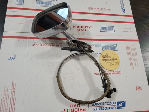 74-76? Buick Riviera Left Door Mirror Exterior Rearview Remote Control Knob Line