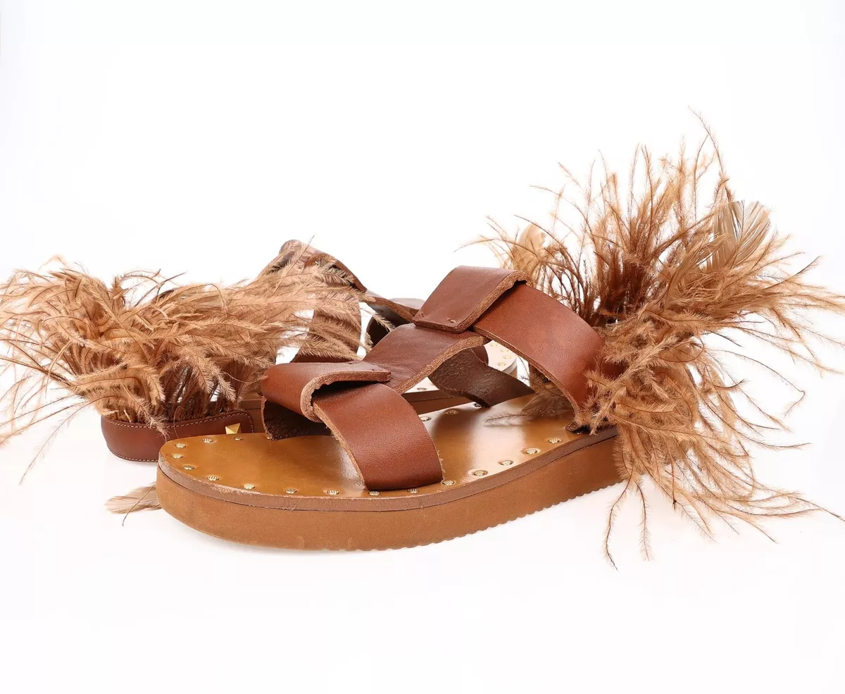 Valentino feather best sale sandals