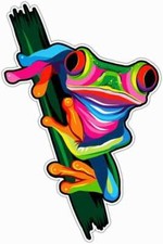 Tree Frog Abstract Car Bumper Window Sticker Decal 3.5"X5"