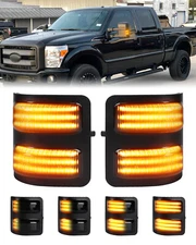 For 08-16 Ford F250 F350 F450 F550 Switchback LED Side Mirror Turn Signal Light 