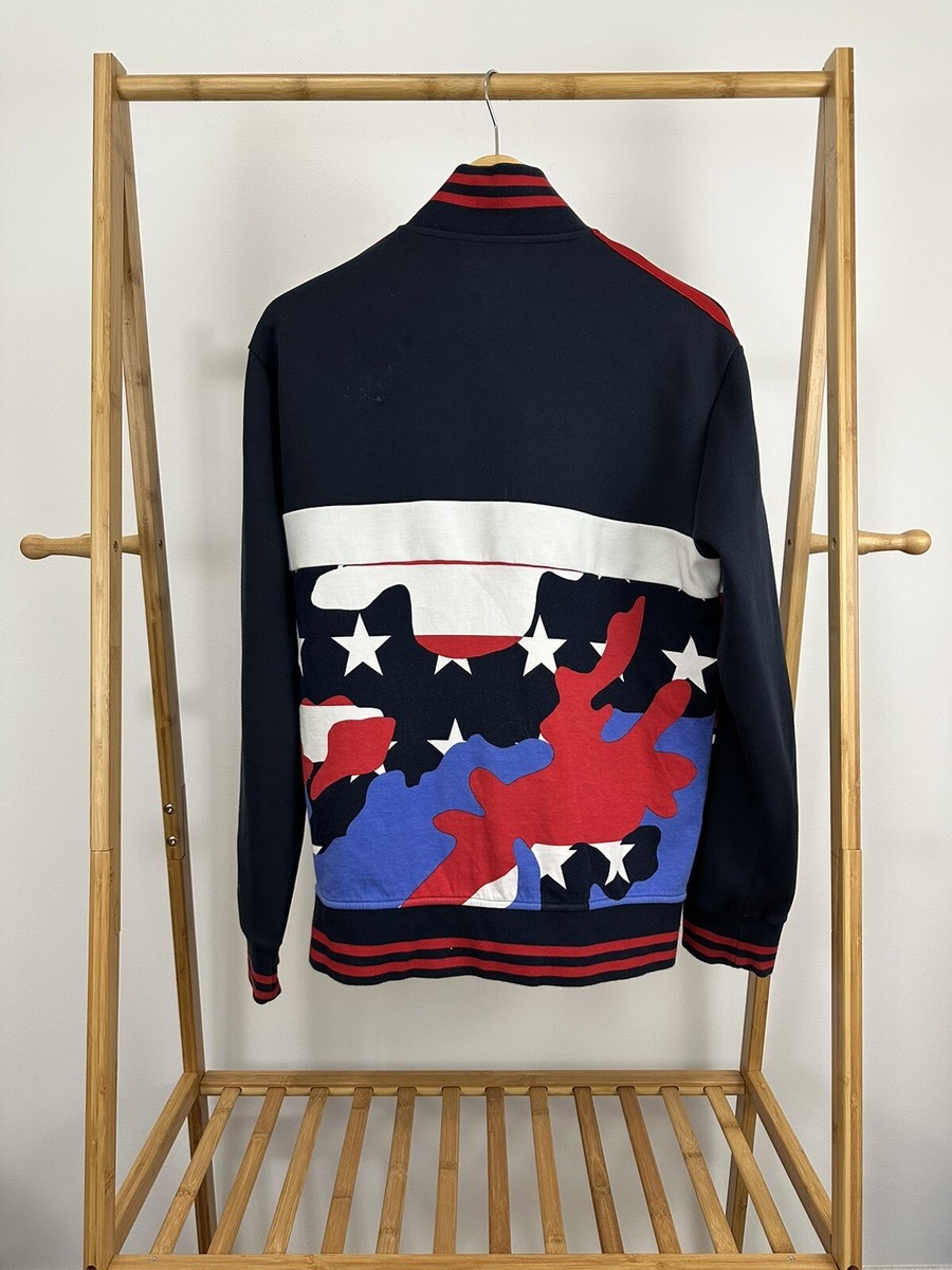 Polo Ralph Lauren Performance Abstract USA Flag Spellout Full Zip 