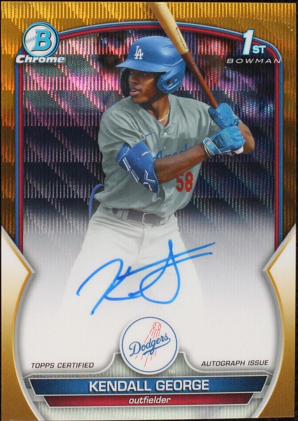 2023 Bowman Draft - Chrome Prospect Autographs Kendall George #CDA-KG ...