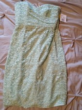 davids bridal dress strapless sea green nwt size 4
