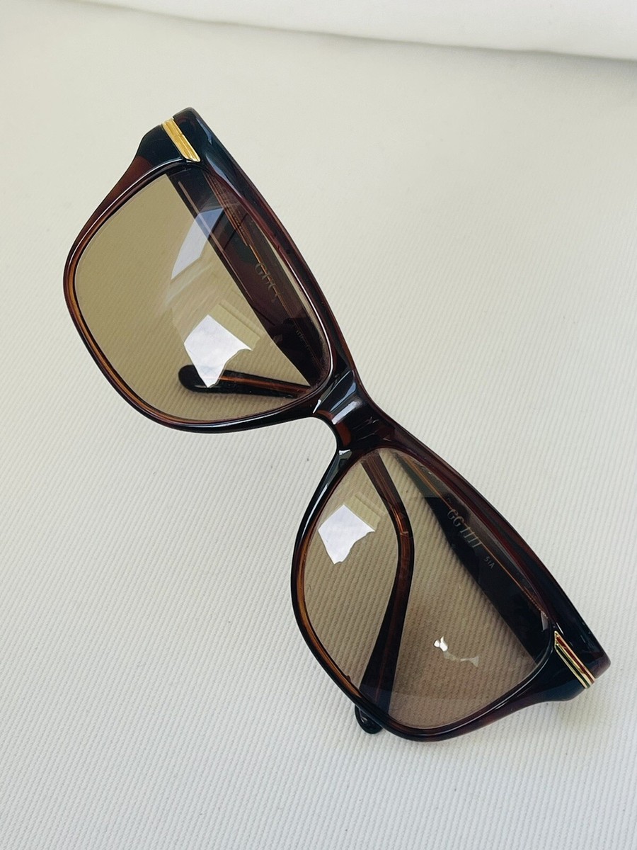 GUCCI Classic Retro Sunglasses 1980s Italy Genuine Vintage GG 1111