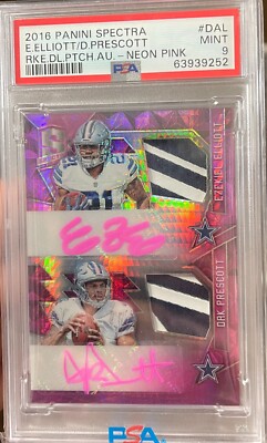 Carte Sportive Ezekiel Elliott 2016 Leaf Metal Draft - Réfracteur BGS 9.5, Autographe 10, Rookie Card