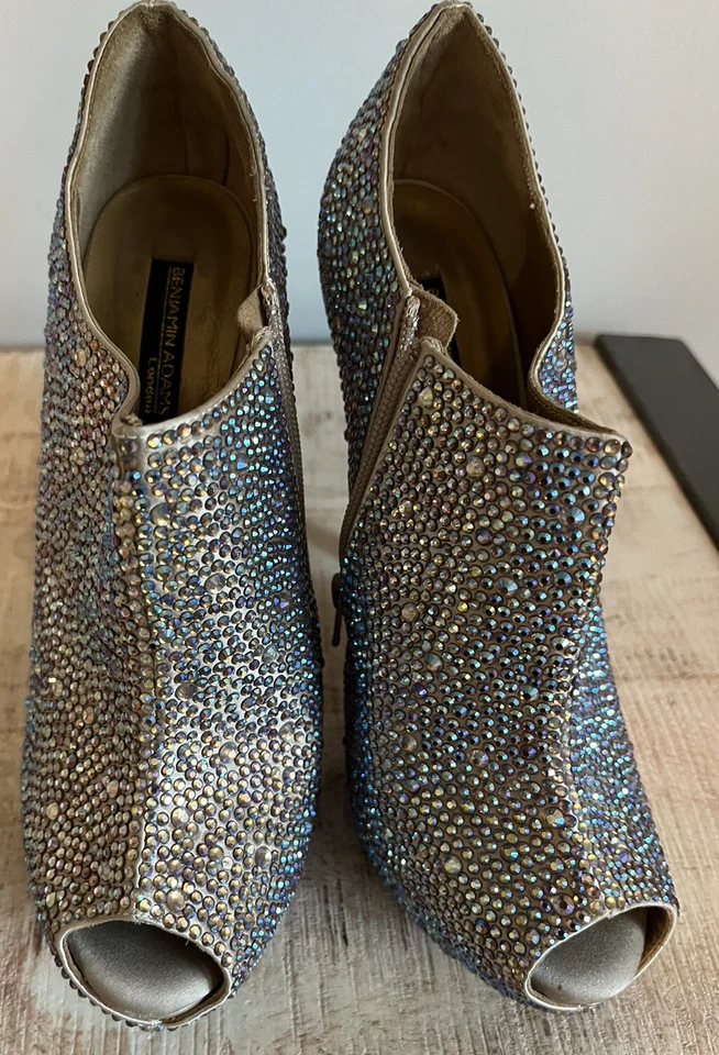 Benjamin Adams London Stiletto 水晶露趾高跟鞋 尺寸 US 38.5 EU 39 — 第 2/4 张图片