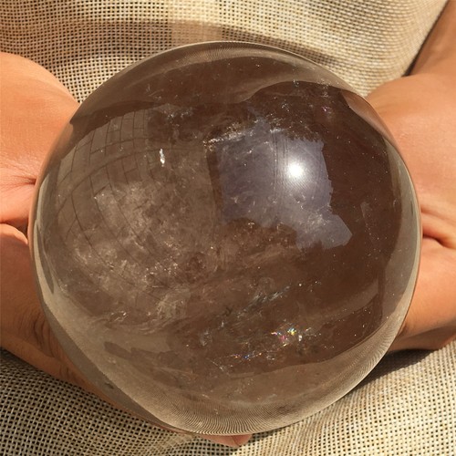2.24LB Natural smokey quartz ball quartz crystal sphere 80mm reiki gem QX1855 - Picture 3 of 12