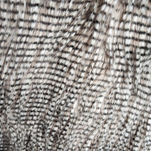 Olive + Oak Gray Taupe Faux Ostrich Feather Fur Vest Women's Size Medium BOHO - Picture 15 of 19