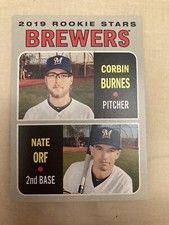 2019 Topps Heritage Rookie Stars Corbin Burnes / Nate Orf # 88