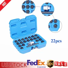 22pcs Wheel Locking Lug Nut Master Key Set Lock Removal Tool For BMW Universal
