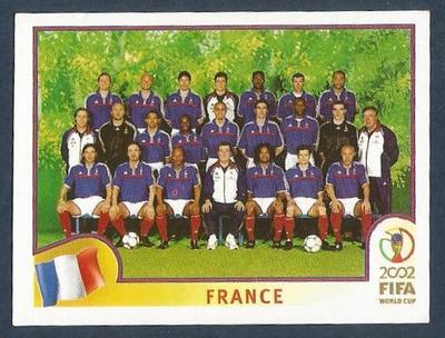 PANINI KOREA/JAPAN WORLD CUP 2002 - #025 - FRANCE TEAM PHOTO
