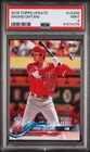 2018 TOPPS UPDATE SHOHEI OHTANI ROOKIE DEBUT CARD #US285  PSA 9 ANGELS/DODGERS