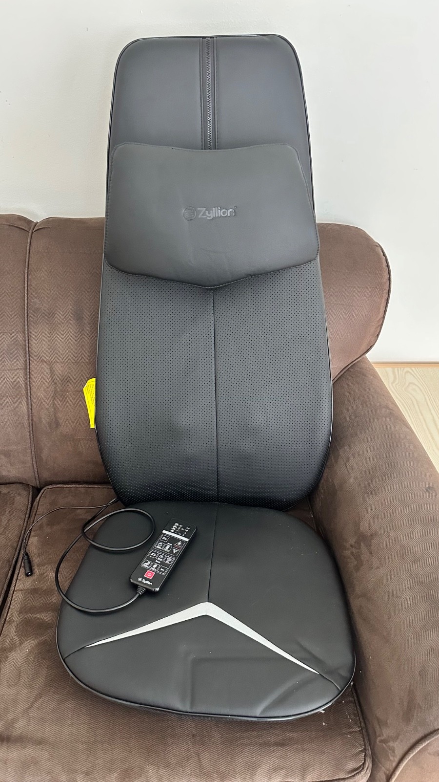 Zyllion Shiatsu Neck and Back Massager with Heat for Chair - 3D Electric Full Bo