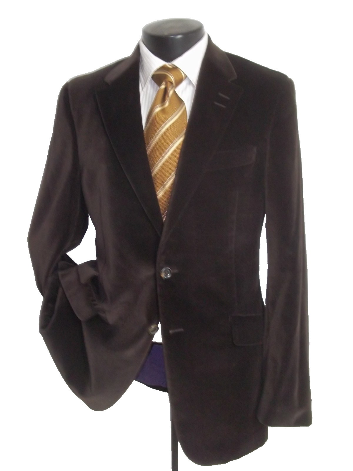 ( Paul Smith solid brown 2button side vents cotto… - image 3