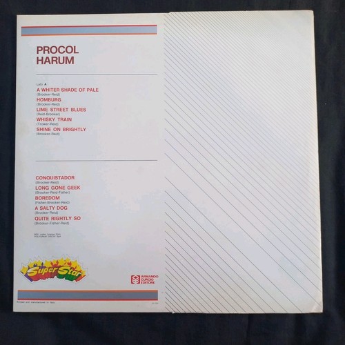 PROCOL HARUM- PROCOL HARUM- VINYL LP SU 1024 ITALY BOOKLET NR MINT VINYL CONDITI - Picture 2 of 10