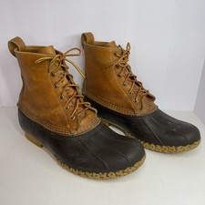 Vintage L.L. Bean Bean Boots 8 Duck Hunting Boots Mens SZ 9 Brown USA Made READ