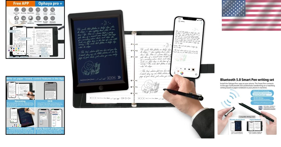 Smart Sync Pen for Note Taking with Notebook - Black - Image 2 of 4