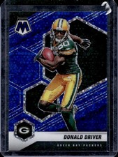 2021 Panini Mosaic Donald Driver No Huddle Prizm Blue #/75 Packers