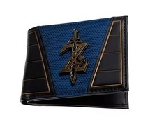 The Legend Of Zelda Official Blue Metal Z Logo Bi-Fold Wallet OUTSTANDING 