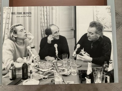 Poster Sur Papier Photo De BREL FERRE BRASSENS Par Jean Pierre LELOIR