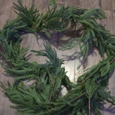 craftoutlet Norfolk Pine Artificial Garland Dark Green 44 in Premium Plastic