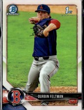 2018 Bowman Draft Chrome #BDC-33 Durbin Feltman  Boston Red Sox Refractor