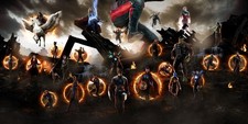 Marvel Final Battle Endgame Superheld Film Wandbild Gerahmtes Leinwandbild