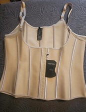 Corset Story Beige Latex High Back Steel Boned Underbust Shapewear Corset 36"
