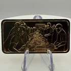 1975 Hamilton Mint Tobacco Auction 1 oz Silver Art Bar Gold Electroplated #L