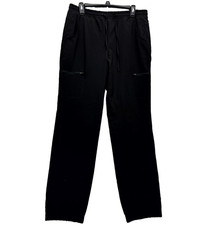 Eddie Bauer Joggers Pants Womens 10 Black Fleece Lined Stretch Atheltic Pull On