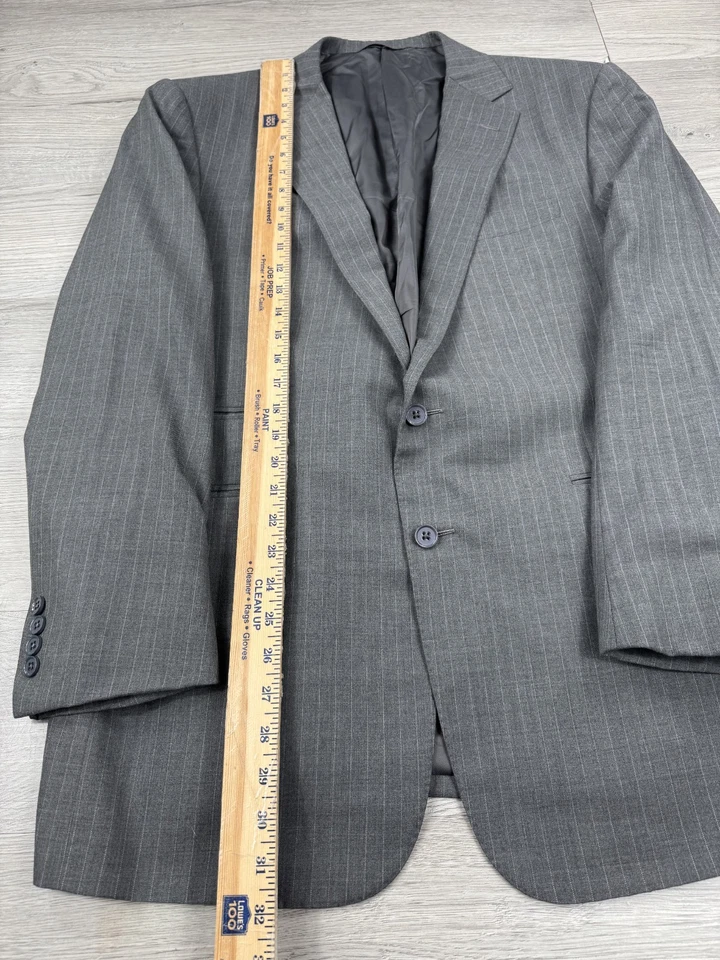 Traje de Lana Ralph Lauren Etiqueta Púrpura Gris Italia 42R Pantalones 36x30 Hecho a Mano Foto 3 de 4