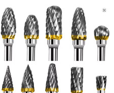 10pcs Tungsten Carbide Burr for Dremel Rotary Cutter Bits Wood Metal Engraving