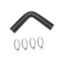 2" ID Gasoline Fuel Filler Neck Hose  90 Degree  with 4 Clamps - 15 7/8" Length