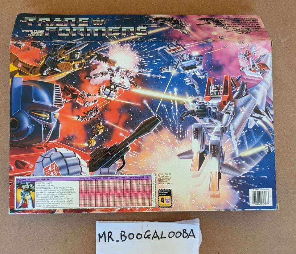 Transformers 1985 G1 Megatron Hasbro Walther P-38 Uncle AUTHENTIC RARE COMPLETE - Imagen 4 de 4