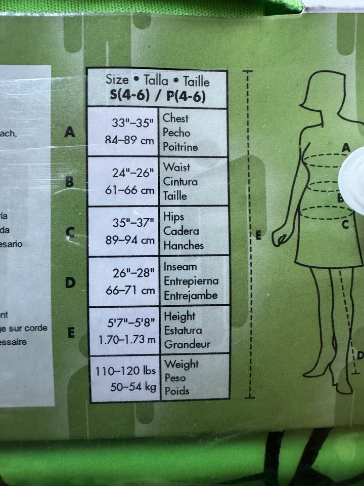 Disfraz clásico de preadolescente/adulto Billie Eilish (verde) S 4-6 disfraces Foto 4 de 4