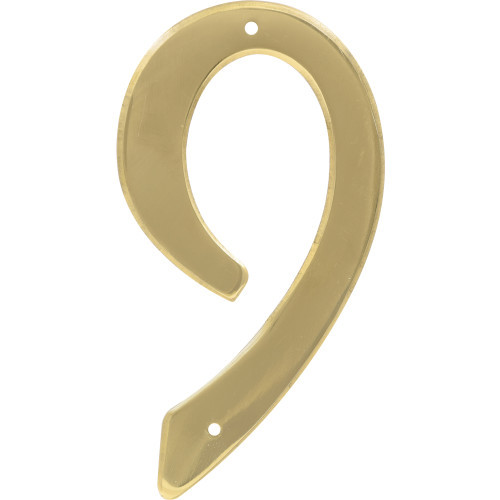 Hillman 4-In. Nail-On Brass House Number 9 847051